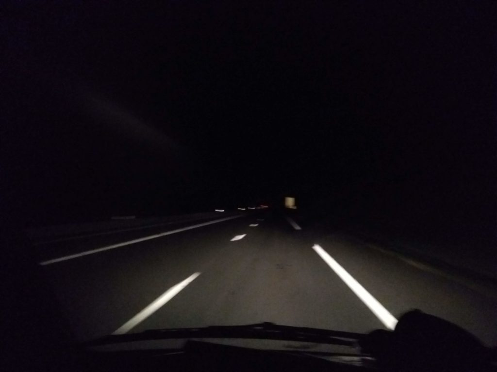 driving night near Perigueux